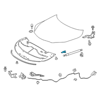 OEM 2021 Lexus RX450hL Bracket, Hood Stay Diagram - 53336-53030