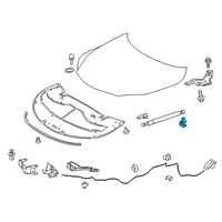 OEM 2020 Lexus RX350 Bracket, Hood Support Diagram - 53482-0E010