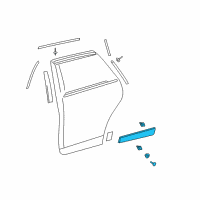 OEM 2015 Toyota Venza Lower Molding Diagram - 75075-0T900