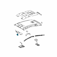 OEM 2006 Toyota Prius Sunvisor Holder Diagram - 74348-12040-E2