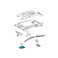 OEM 2004 Toyota Prius Map Lamp Assembly Diagram - 81260-47010-B0