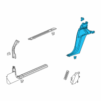 OEM 2015 Chevrolet Corvette Lock Pillar Trim Diagram - 23431767