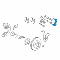 OEM 2013 Toyota Avalon Caliper Support Bracket Diagram - 47722-07071