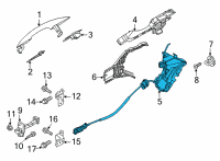 OEM 2022 Hyundai Elantra Latch Assembly-Rear Door, RH Diagram - 81420-AB000