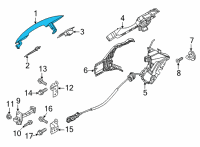 OEM 2022 Hyundai Elantra Handle-Rear Door Outside, LH Diagram - 83651-AA000