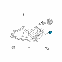 OEM Toyota Sienna Signal Lamp Bulb Socket Diagram - 90075-99106