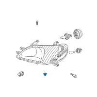 OEM Toyota Matrix Grille Grommet Diagram - 90189-05142