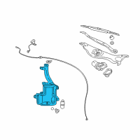 OEM 2006 Cadillac STS Washer Reservoir Diagram - 88958394