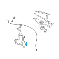 OEM 2005 Cadillac SRX Washer Pump Diagram - 22806493