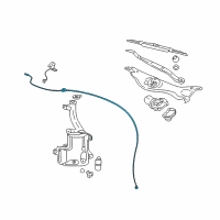 OEM 2009 Cadillac STS Washer Hose Diagram - 15896074