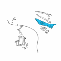 OEM 2009 Cadillac STS Wiper Frame Diagram - 19208921