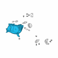 OEM 2011 Toyota Tacoma Headlamp Housing Diagram - 81170-04163