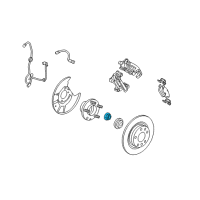 OEM Mercury Hub Assembly Nut Diagram - 6E5Z-3B477-BA