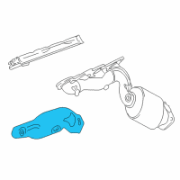 OEM 2016 Lexus LS460 Insulator, Exhaust Manifold Heat, NO.2 Diagram - 17168-38100