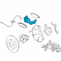 OEM Cadillac ELR Caliper Support Diagram - 13403607