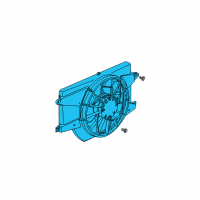 OEM 2002 Saturn Vue Shroud Asm-Engine Coolant Fan Diagram - 22674667