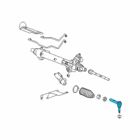 OEM GMC Acadia Limited Outer Tie Rod Diagram - 15869897