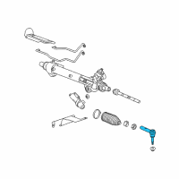 OEM Chevrolet Traverse Outer Tie Rod Diagram - 15869897