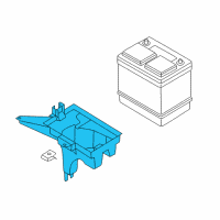 OEM 1999 Nissan Quest Bracket Battery Diagram - 64860-7B000