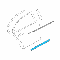 OEM 2017 Ford Police Interceptor Sedan Side Molding Diagram - AG1Z-5425556-AA