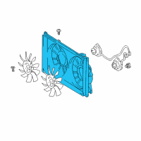 OEM 2001 Toyota Prius Fan Shroud Diagram - 16711-21021