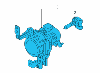 OEM Kia Niro EV Front Fog Lamp Assembly Diagram - 92201Q4000