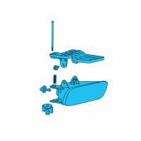 OEM 2000 Chevrolet Tahoe Fog Lamp Assembly Diagram - 10368476