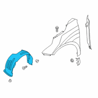 OEM Kia Forte Guard Assembly-Front WHE Diagram - 86812M7000