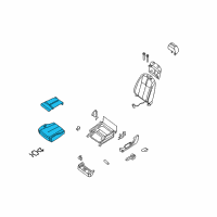 OEM 2010 Nissan Altima Cushion Assembly - Front Seat Diagram - 87350-ZX00C