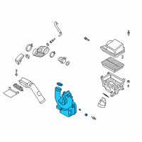 OEM 2019 Kia Forte Duct Assembly-Extension Diagram - 28220G3000