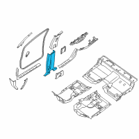 OEM 2006 Nissan Frontier GARNISH-Lock Pillar , Lower RH Diagram - 76915-EA003