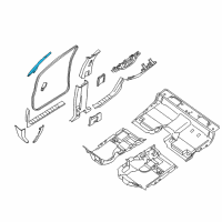 OEM 2005 Nissan Frontier GARNISH Assembly-Front Pillar, L Diagram - 76912-ZP41A