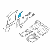 OEM 2014 Nissan Frontier Garnish-Lock Pillar, Upper RH Diagram - 76913-EA000