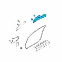 OEM 2010 Nissan 370Z Finisher-Rear Pillar, RH Diagram - 76934-1EA0A