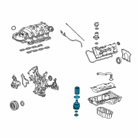 OEM 2015 Toyota Tundra Cap Assembly Diagram - 15650-0S010