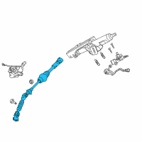 OEM 2009 Jeep Commander Steering Column Intermediat Shaft Diagram - 5057494AA