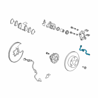 OEM 2013 Honda Accord Hose Set, Right Rear Brake Diagram - 01466-T2A-A50