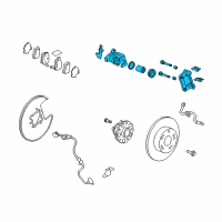 OEM 2013 Honda Accord Caliper Sub-Assembly, Left Rear Diagram - 43019-T2M-P00