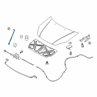 OEM 2017 Hyundai Accent Rod Assembly-Hood Stay Diagram - 81170-1R000