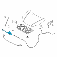 OEM Hyundai Latch Assembly-Hood Diagram - 81130-1R000