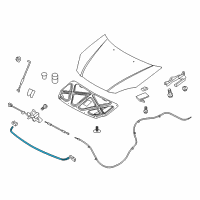 OEM Hyundai Accent Weatherstrip-Hood Diagram - 86431-1R000