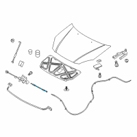 OEM Hyundai Accent Cable Assembly-Hood Latch Release Diagram - 81190-1R010