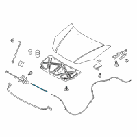 OEM Hyundai Cable Assembly-Hood Latch Release Diagram - 81190-1R010