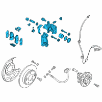 OEM 2017 Kia Soul EV Brake Assembly-Rear Wheel Diagram - 58210E4500