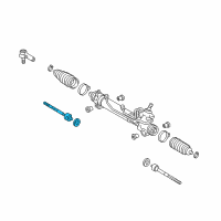 OEM 2008 Toyota Sienna Inner Tie Rod Diagram - 45503-09250