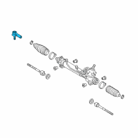 OEM 2005 Toyota Sienna Outer Tie Rod Diagram - 45460-09040