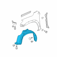 OEM 2008 Toyota RAV4 Fender Liner Diagram - 53875-0R020