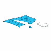 OEM Lexus IS300 Garnish, Roof Side, Inner RH Diagram - 62470-53080-A0