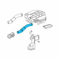 OEM 2005 Chrysler Crossfire Air Cleaner Intake Hose Diagram - 5097821AA