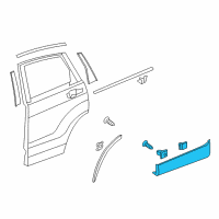 OEM 2012 Honda CR-V Garn Assy R, RR Do Diagram - 75313-T0A-A01